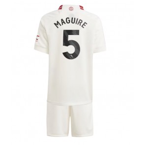 Manchester United Harry Maguire #5 Rezervni Dres za Dječji 2023-24 Kratak Rukavima (+ kratke hlače)